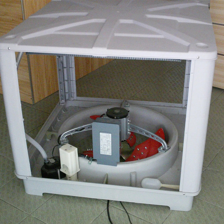 　冷風機采用優質的降溫核心產品-濕簾/水簾波紋纖維紙，濕簾/水簾波紋纖維紙由原紙加工生產出來，采用優質的牛皮紙，耐用壽命可達10年以上，有高吸水性、耐水性、抗霉變等特性。濕簾/水簾的蒸發表面積非常大，降溫效果可達到80%。無毒，無害，安全，綠色，節能，環保。